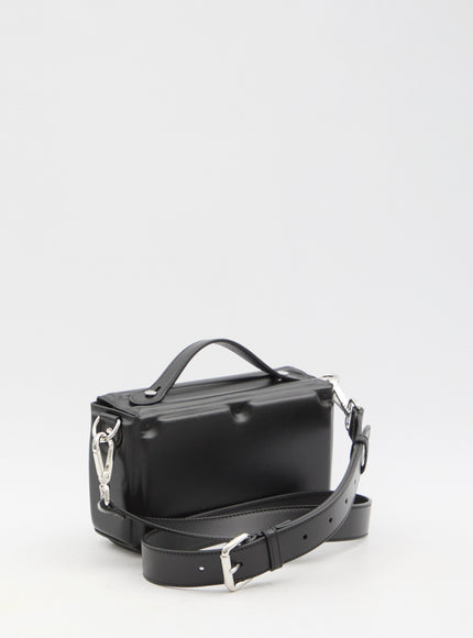 Fendi Soft Trunk Baguette Bag In Black Leather