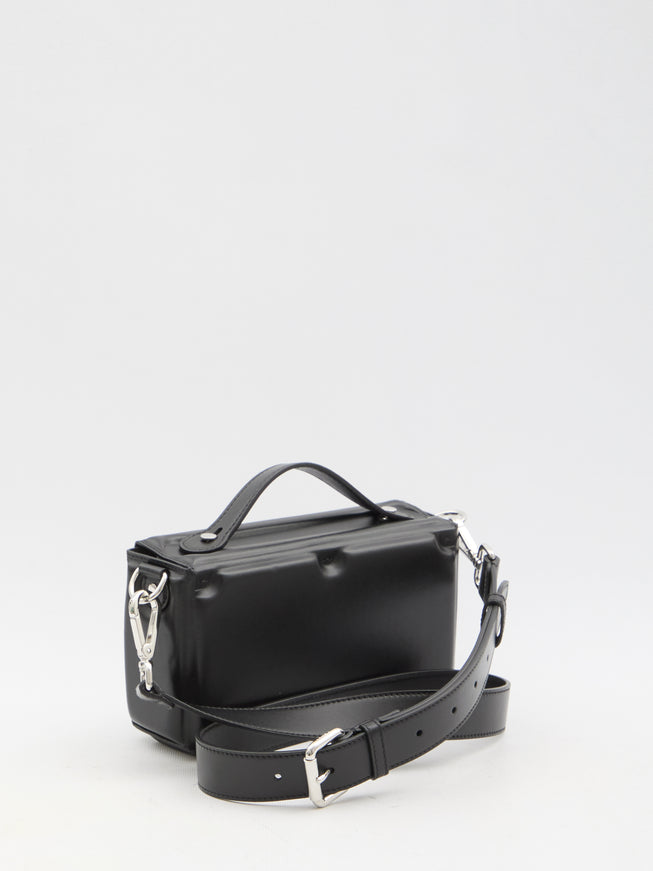 Fendi Soft Trunk Baguette Bag In Black Leather