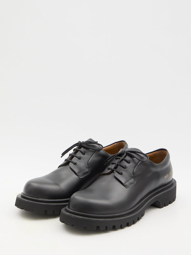 Common Projects Chunky Derby Shoes In Black