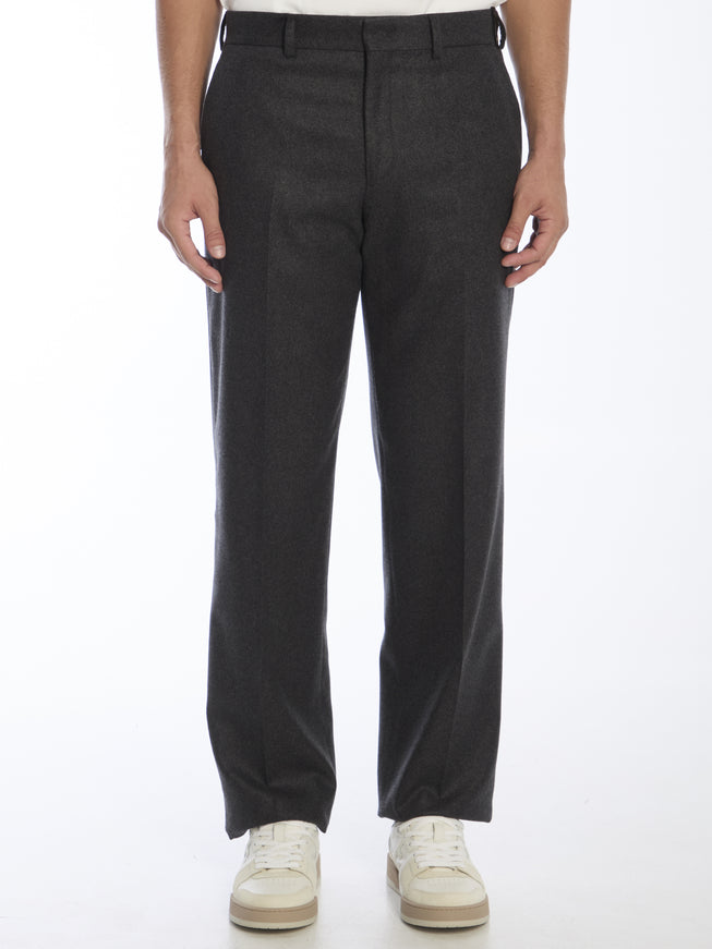 Fendi Cashmere Men's Straight-Leg Pants