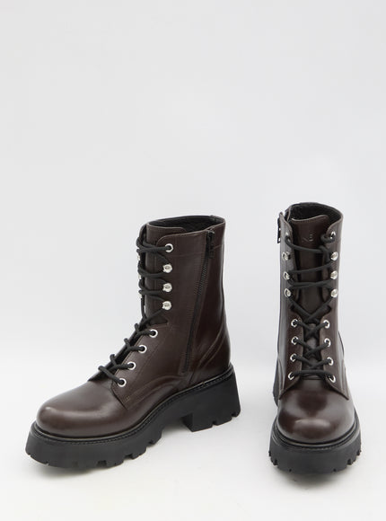 Celine Triomphe Rangers Mid Lace-up Boots