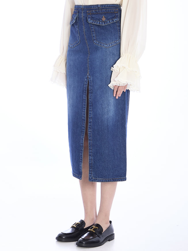 Chloe Denim Midi Skirt