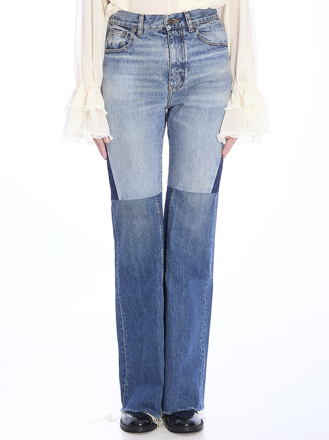 Chloe Flared Patchwork Jeans