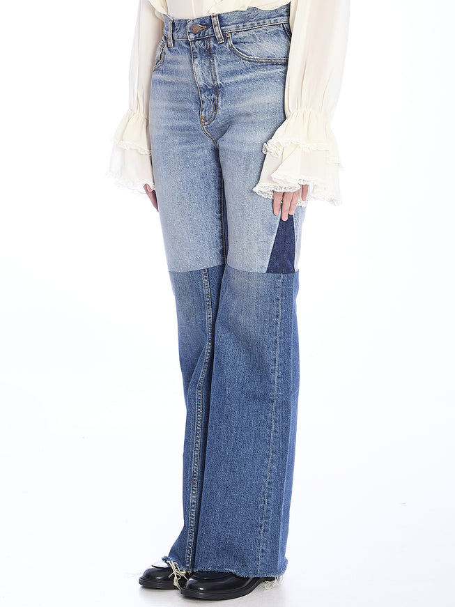 Chloe Flared Patchwork Jeans