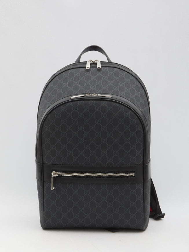 Gucci GG Backpack With Leather Trim