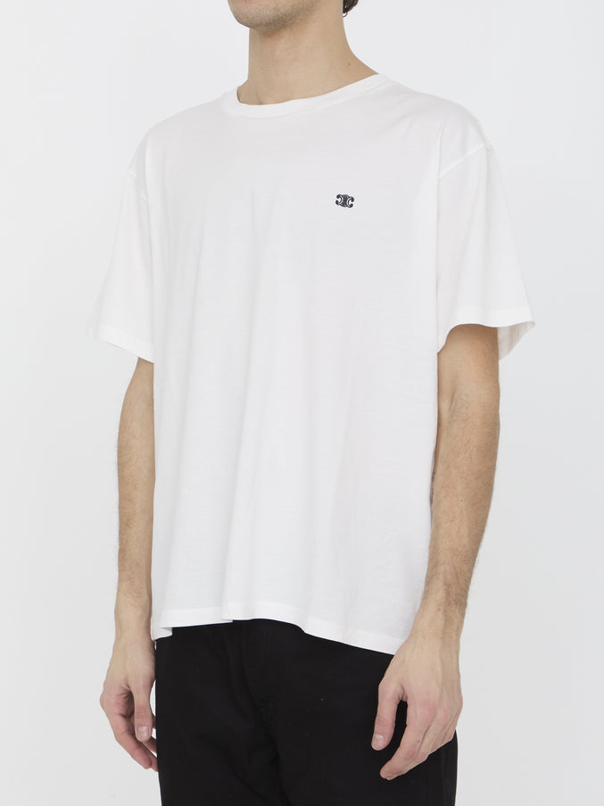 Celine Triomphe T-shirt In White