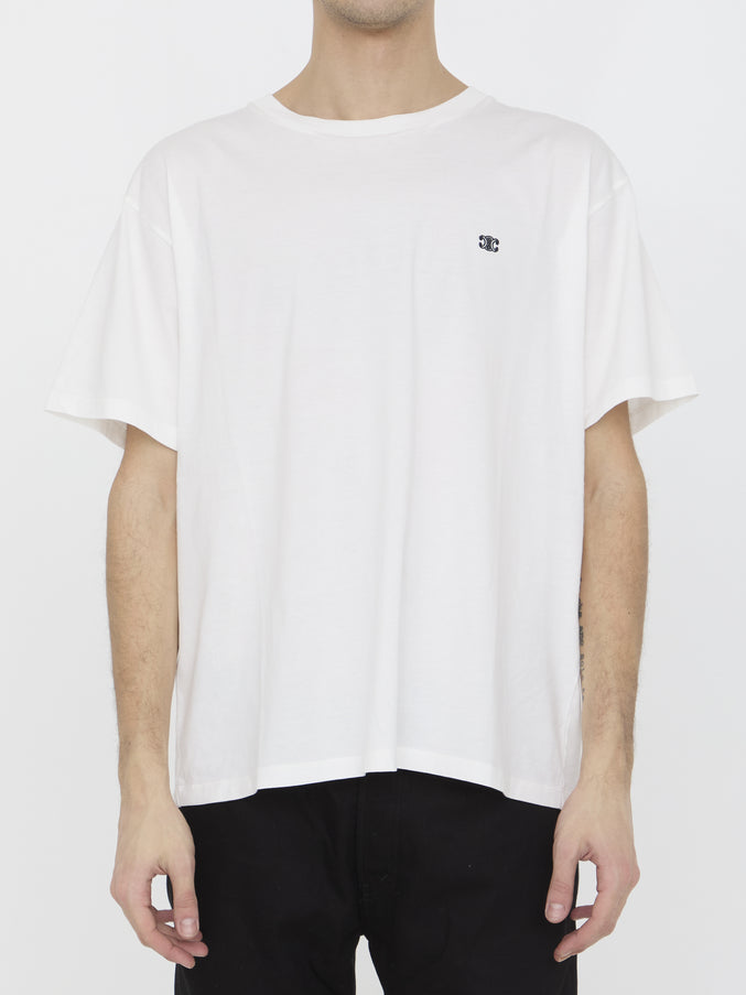 Celine Triomphe T-shirt In White