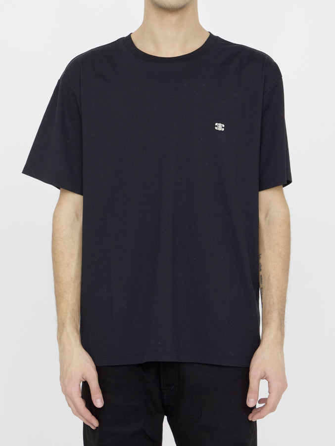 Celine Triomphe T-shirt In Black