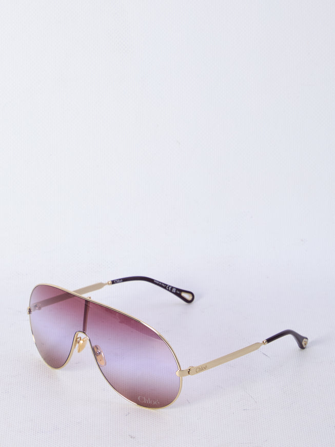 Chloe Aly Sunglasses In Metallic Gold