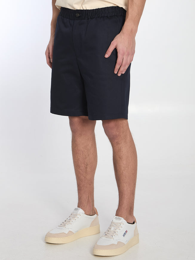 Ami Paris Cotton Bermuda Shorts