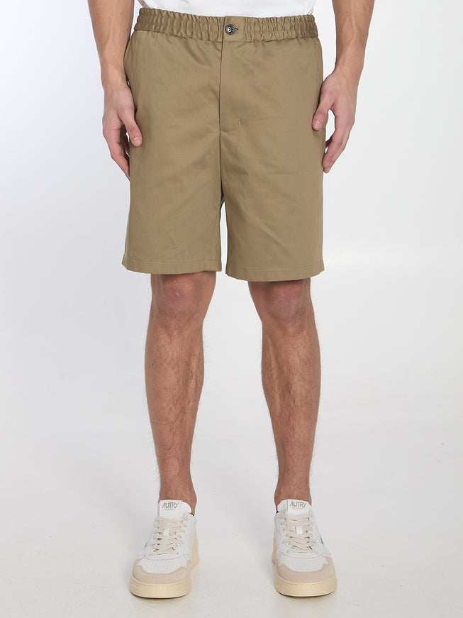 Ami Paris Cotton Bermuda Shorts