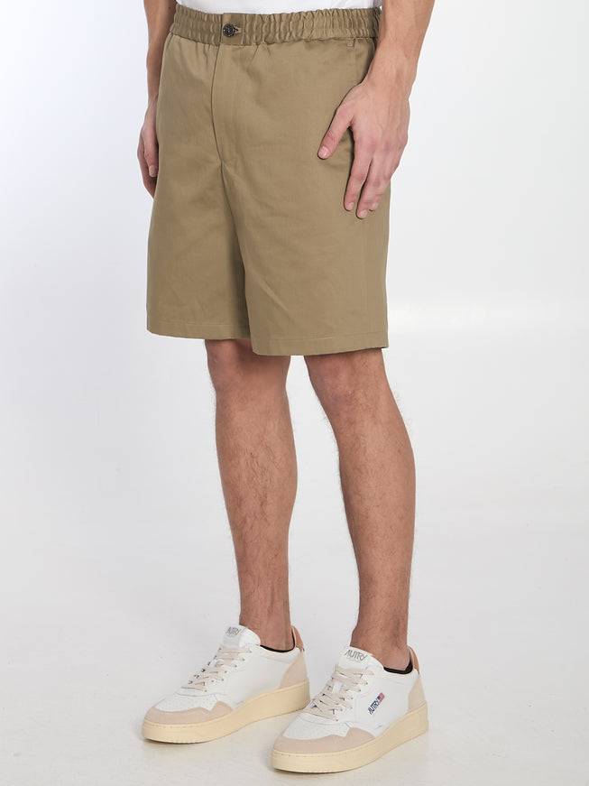 Ami Paris Cotton Bermuda Shorts