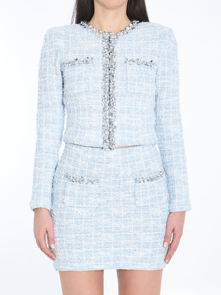 Self Portrait Blue Check Jacket