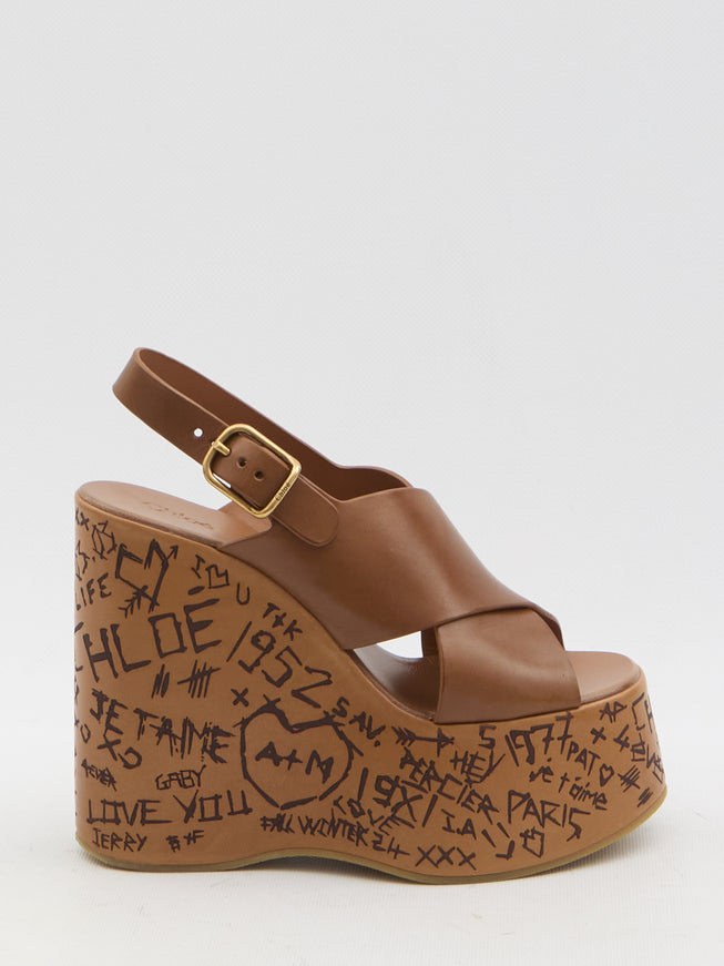 Chloe Maxime Wedge Sandals