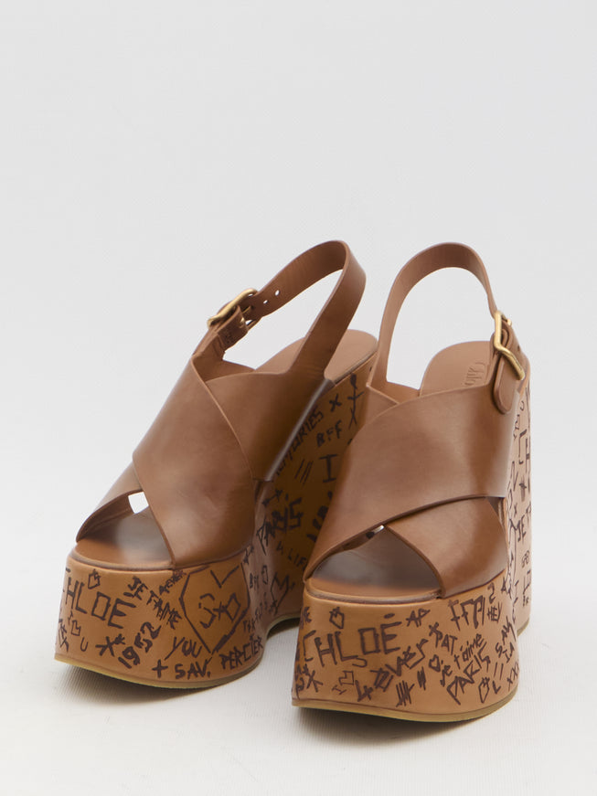 Chloe Maxime Wedge Sandals