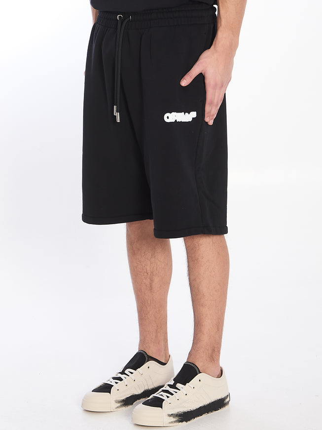 Off White Spray Arrow Bermuda Shorts