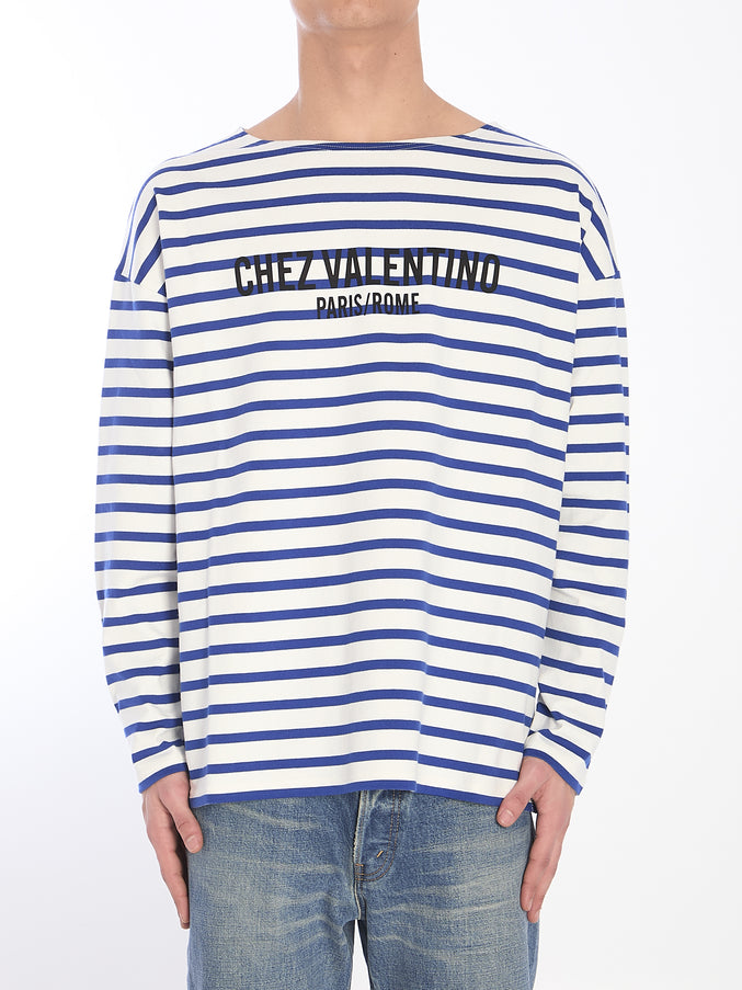 Valentino Garavani Striped Chez Valentino T-shirt
