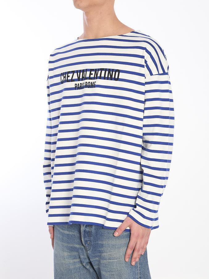 Valentino Garavani Striped Chez Valentino T-shirt