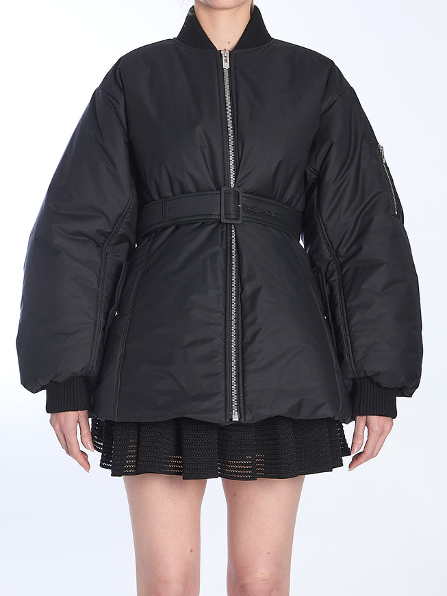 Alaia Black Belted Bomber