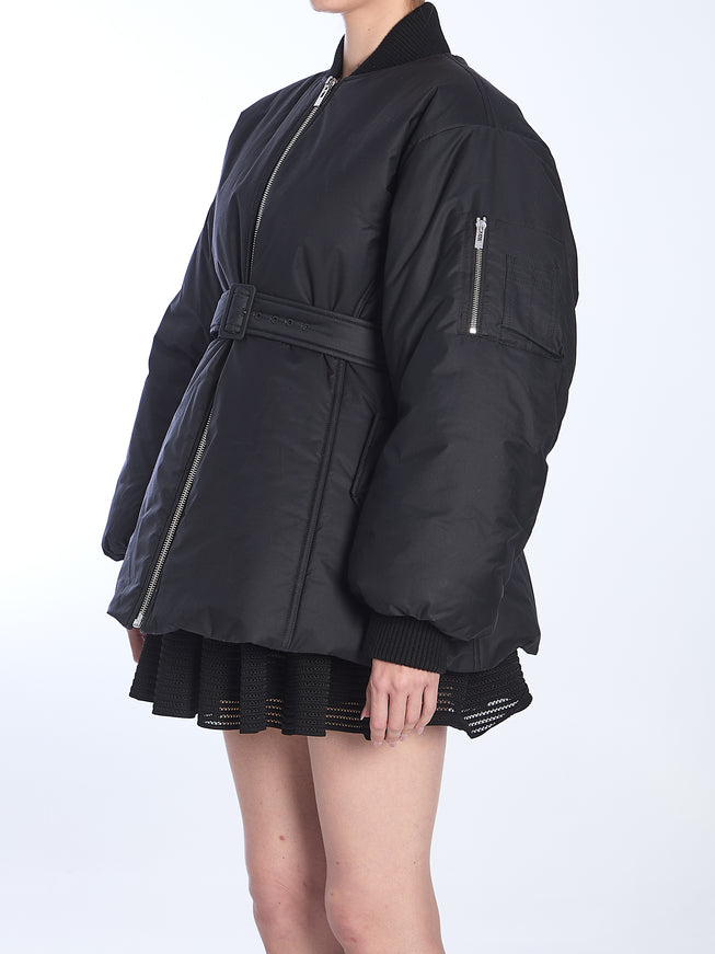 Alaia Black Belted Bomber