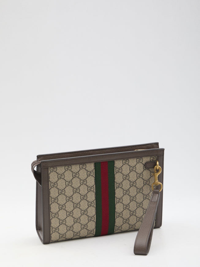 Gucci Ophidia GG Pouch In Beige