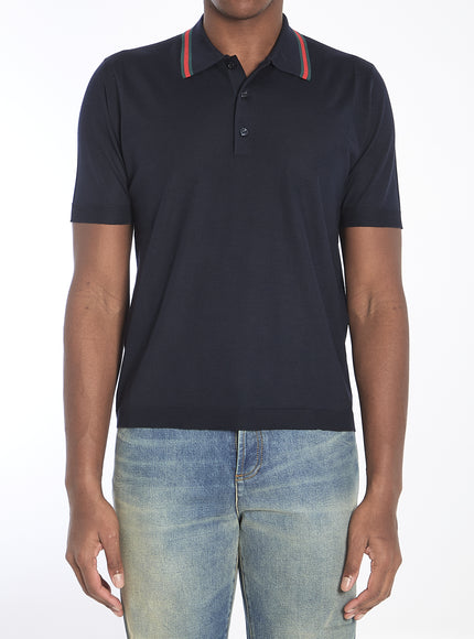 Gucci Polo Shirt With Web Motif