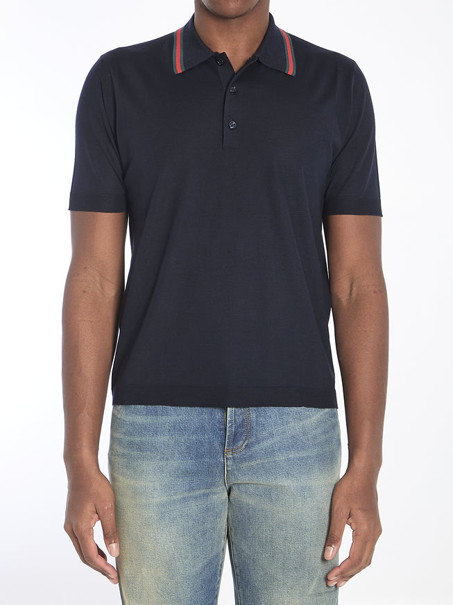 Gucci Polo Shirt With Web Motif