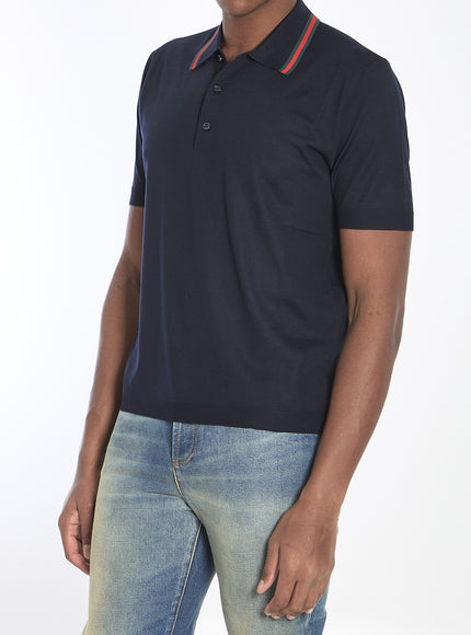 Gucci Polo Shirt With Web Motif