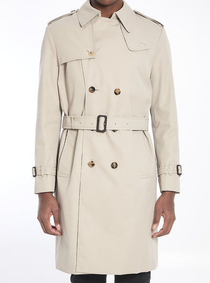 Burberry Men's Double-Breasted Belted Gabardine Trench Coat