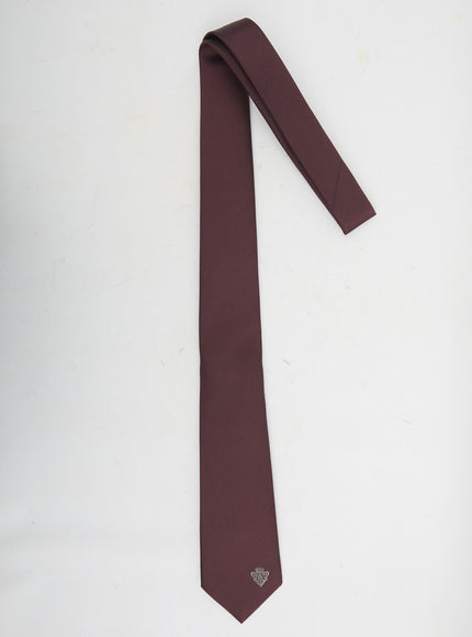 Gucci Tie With Gucci Crest in Burgundy