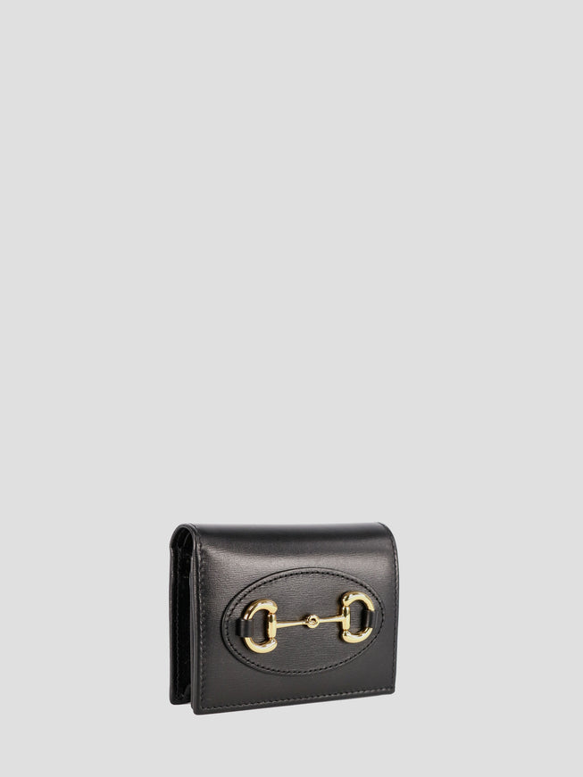 Gucci Horsebit 1955 Wallet In Black Leather