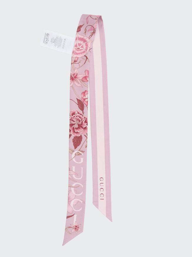 Gucci Printed Silk Neck Bow Foulard