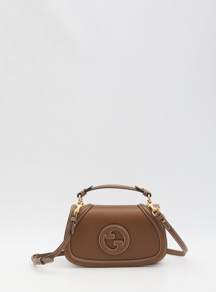 Gucci Blondie Small Top Handle Bag In Brown Leather