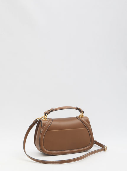 Gucci Blondie Small Top Handle Bag In Brown Leather