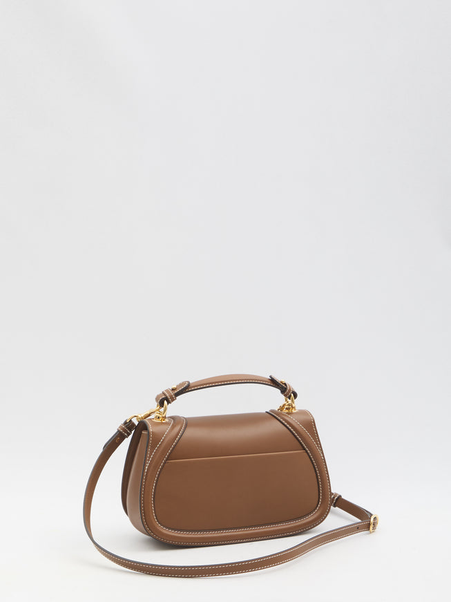 Gucci Blondie Small Top Handle Bag In Brown Leather