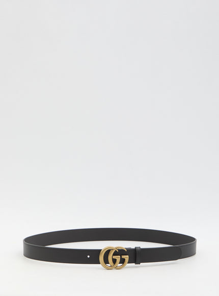 Gucci GG Marmont Leather Belt In Black