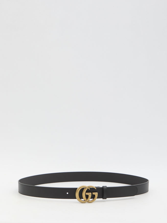 Gucci GG Marmont Leather Belt In Black