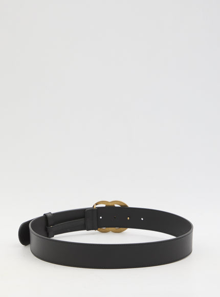 Gucci GG Marmont Wide Belt In Black Leather