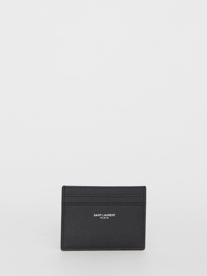 Saint Laurent Black Leather Cardholder