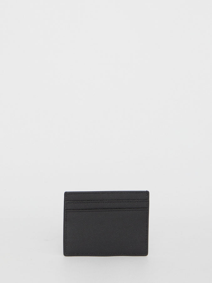 Saint Laurent Black Leather Cardholder