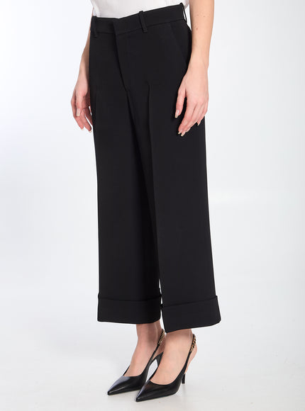 Gucci Culotte Crop Flared Pants in Black