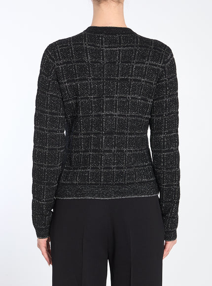 Gucci Wool And Lamé Check Cardigan