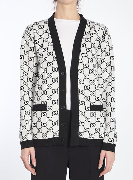 Gucci Reversible GG Wool Jacquard Cardigan