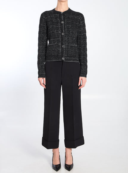 Gucci Wool And Lamé Check Cardigan