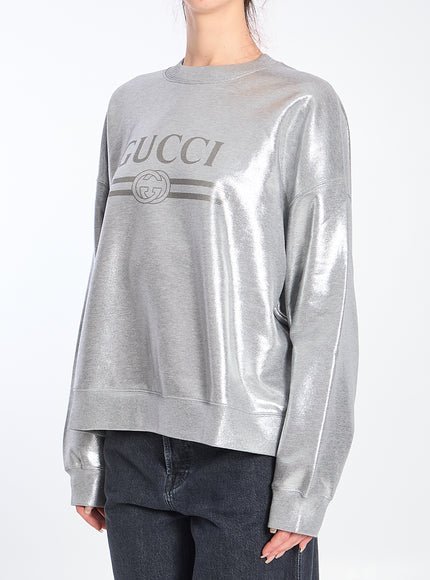 Gucci Laminated Jersey Sweatshirt With Logo