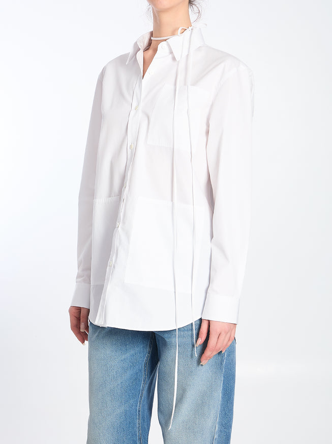 Gucci Oversized Cotton Poplin Shirt in White