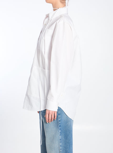 Gucci Oversized Cotton Poplin Shirt in White