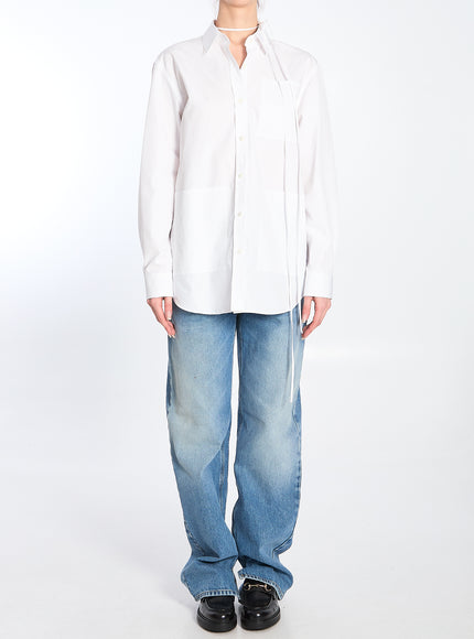 Gucci Oversized Cotton Poplin Shirt in White