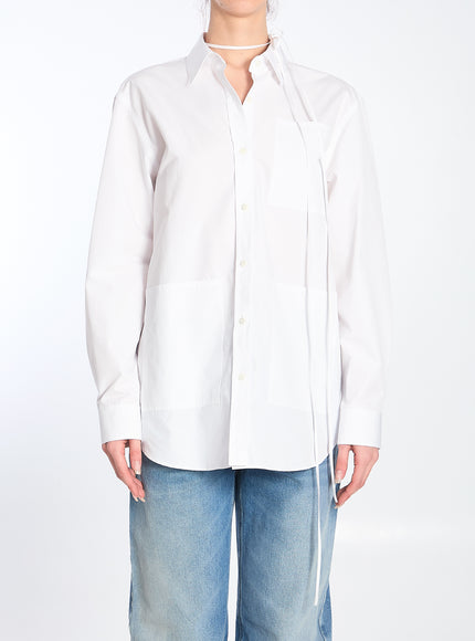 Gucci Oversized Cotton Poplin Shirt in White