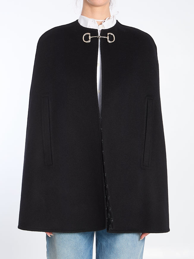 Gucci Horsebit-Embellished Wool And Silk-Blend Cape